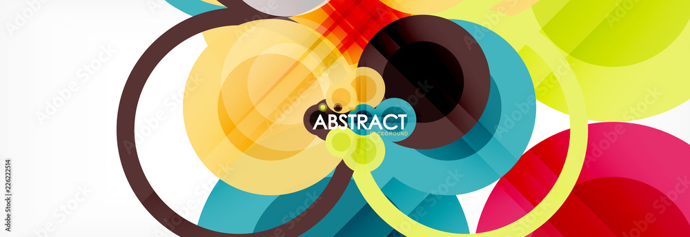 Obraz premium Overlapping circles design background