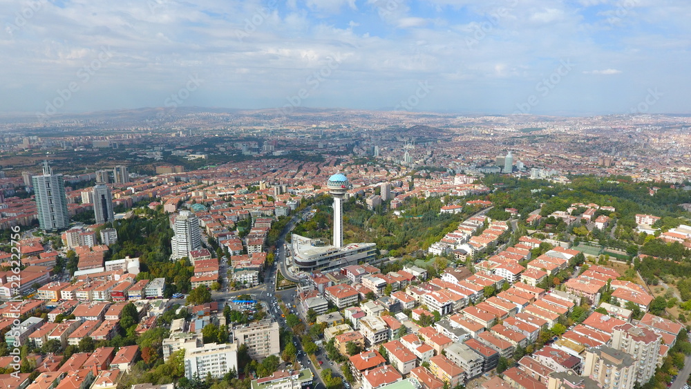Aerial view of Ankara City Capital of Turkey