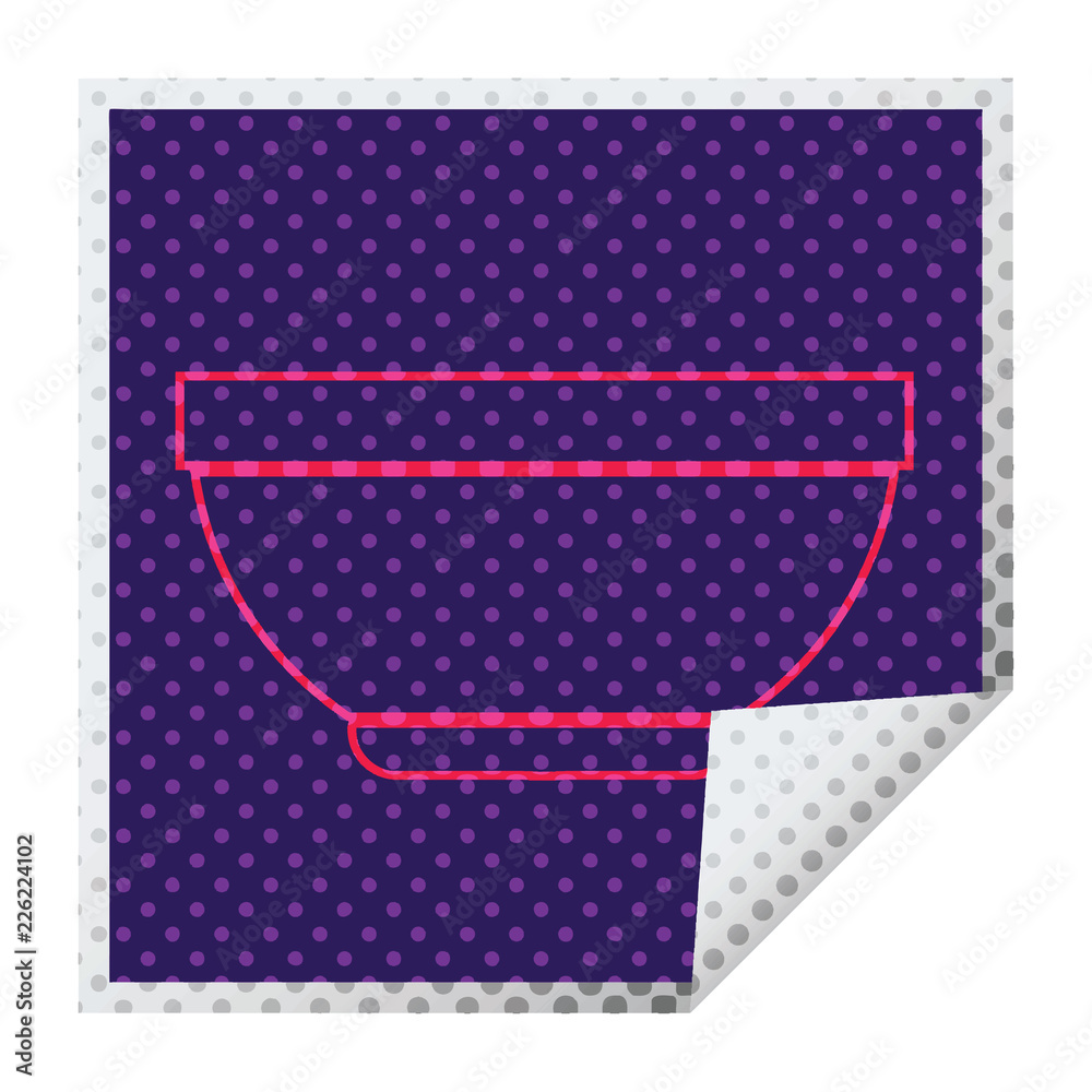 Rice bowl square peeling sticker Rice bowl square peeling sticker