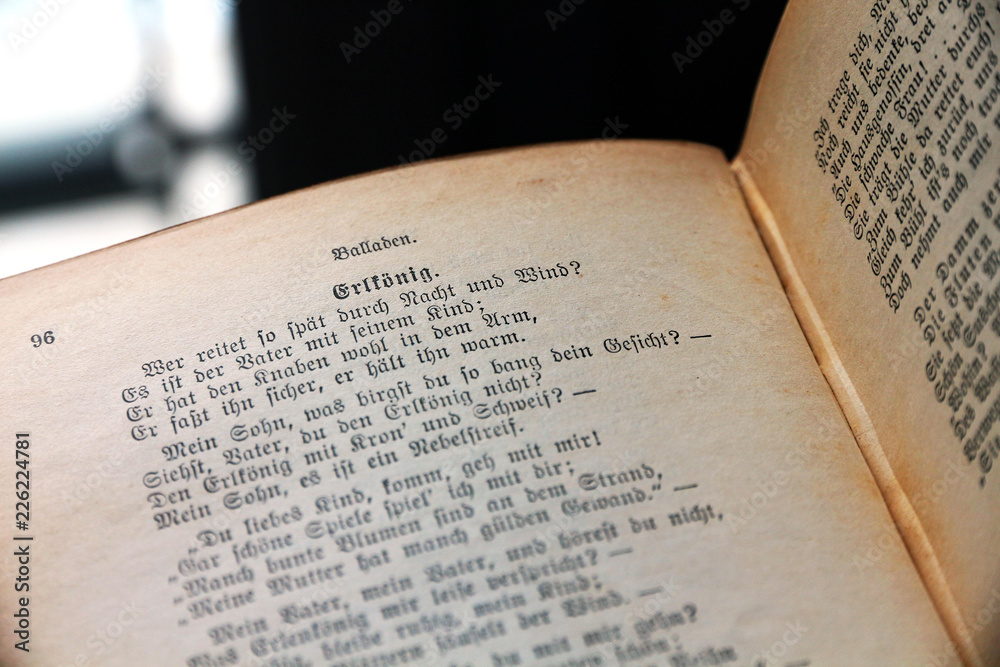Fototapeta premium Classic German poetry book