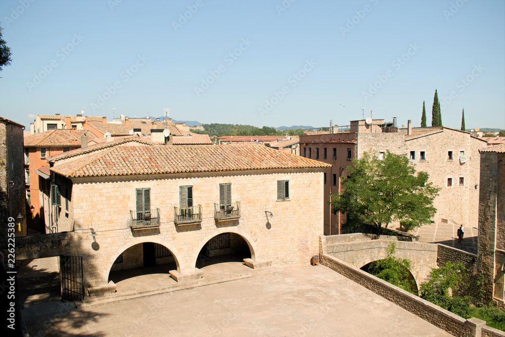 Cityscape of Girona in Catalonia