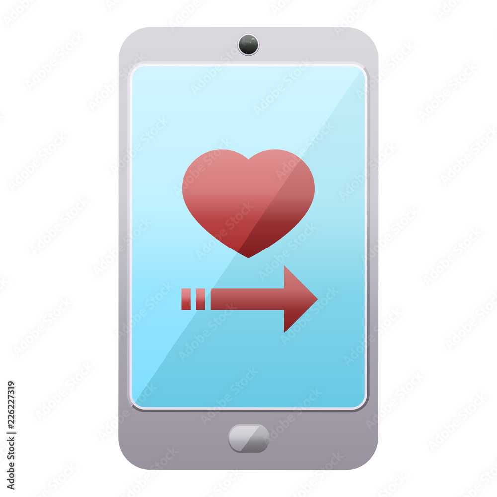 dating app on cell phone graphic icon dating app on cell phone graphic icon