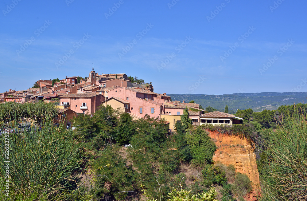 rote Häuser in Roussillon