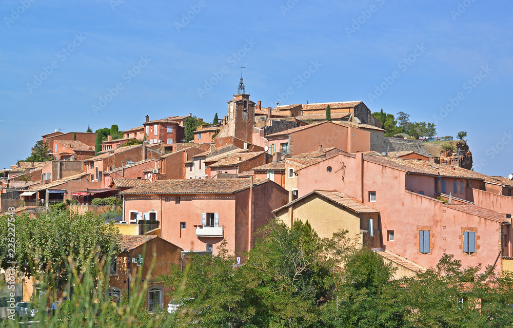rote Häuser in Roussillon