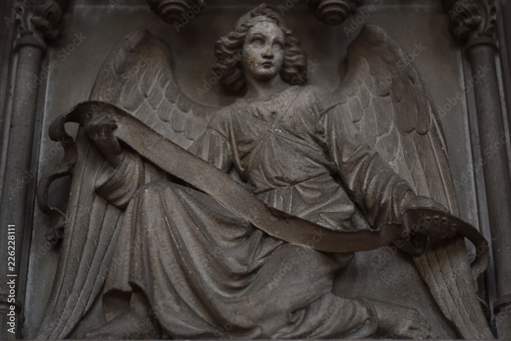sculpture of an angel in a church in Leipzig, Germany sculpture of an angel in a church in Leipzig, Germany