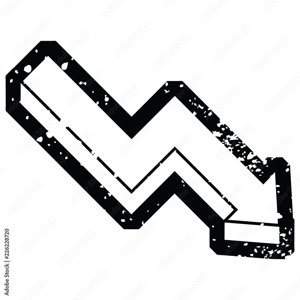 Distressed effect performance arrow graphic icon Distressed effect performance arrow graphic icon