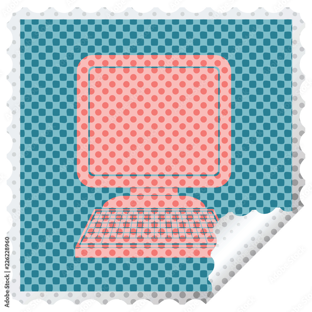 Computer square peeling sticker Computer square peeling sticker