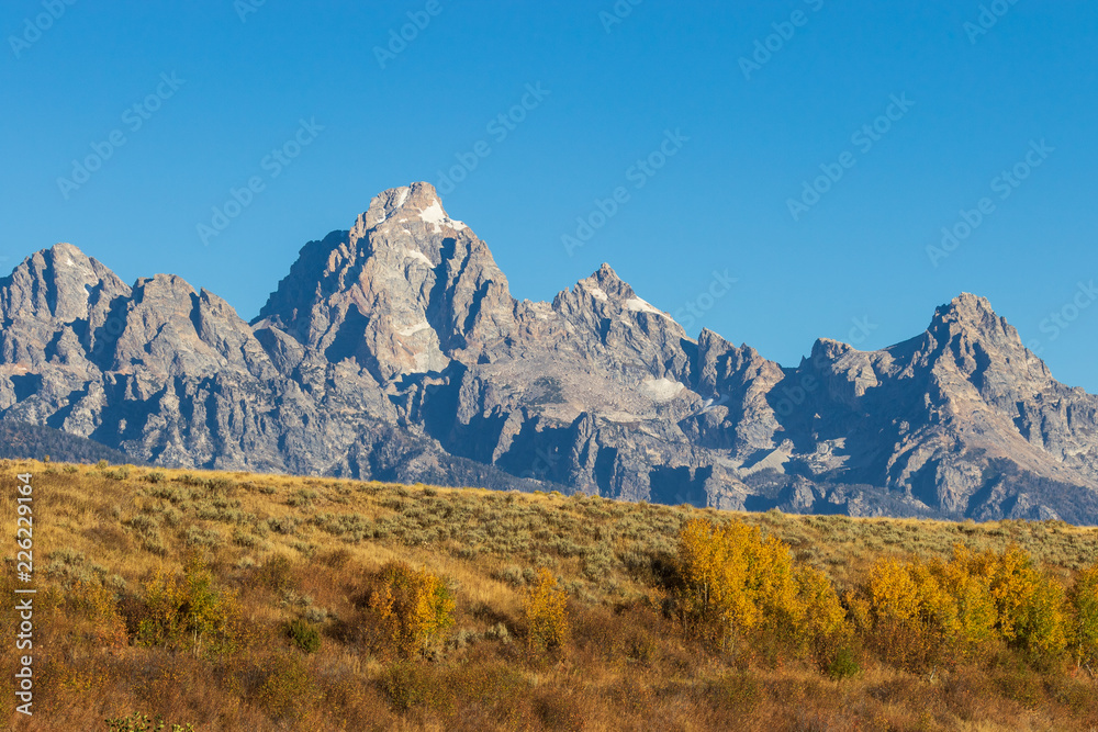 Scenic Landscape of the Tetons in Autumn Scenic Landscape of the Tetons in Autumn