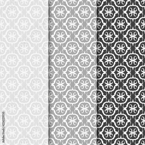 seamless geometric abstract pattern with floral motive