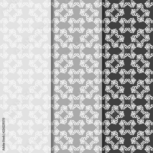 seamless geometric abstract pattern with floral motive