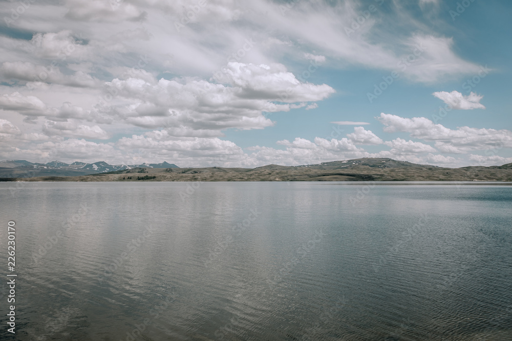 Mongolian landscapes of Altai, mountain lake Mongolian landscapes of Altai, mountain lake