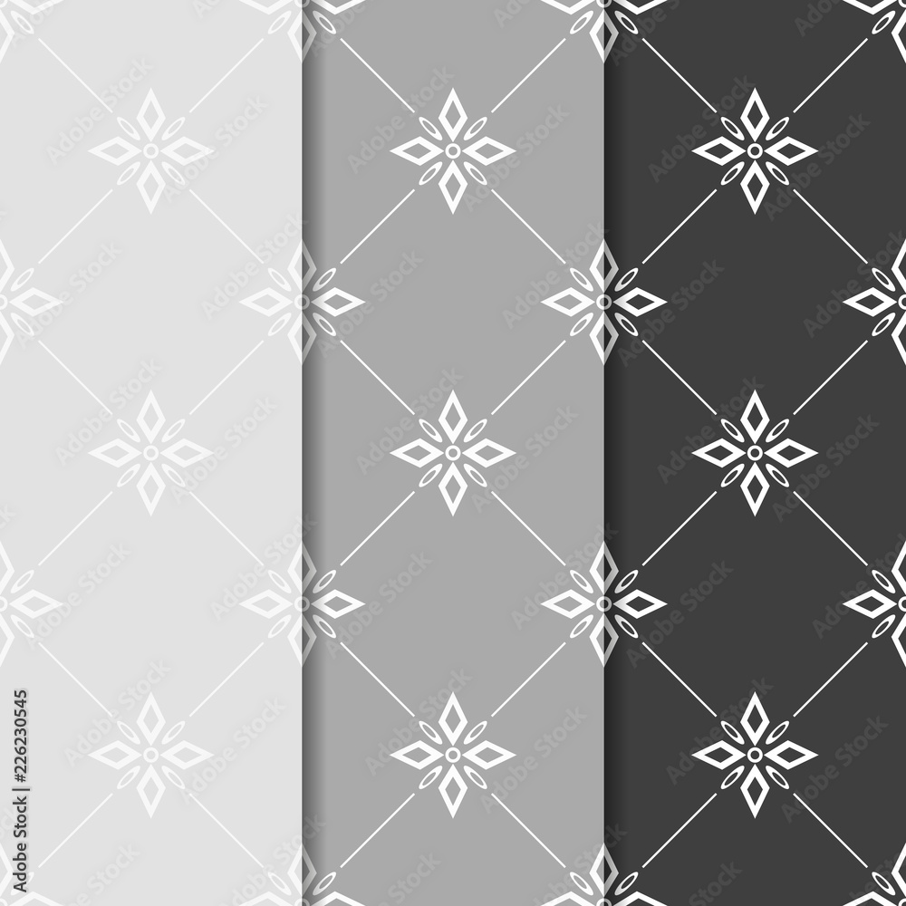 Fototapeta premium abstract floral seamless pattern with flowers, netting and leaves