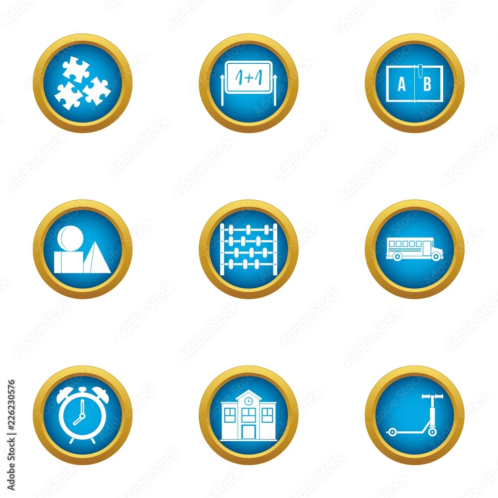 Mathematician icons set. Flat set of 9 mathematician vector icons for web isolated on white background Mathematician icons set. Flat set of 9 mathematician vector icons for web isolated on white background