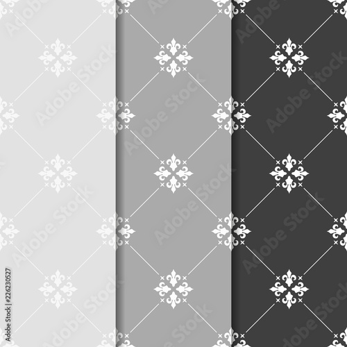 abstract floral seamless pattern with flowers, netting and leaves