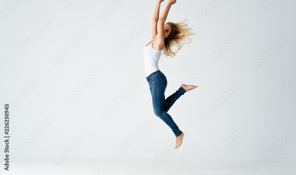 woman jumping sport
