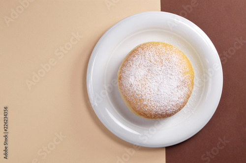 German doughnut in plate