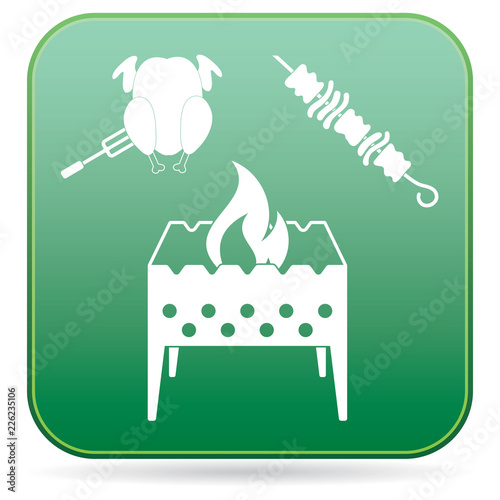 Brazier kebab and chicken icon