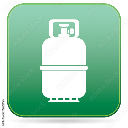 Camping gas bottle icon. Flat icon isolated