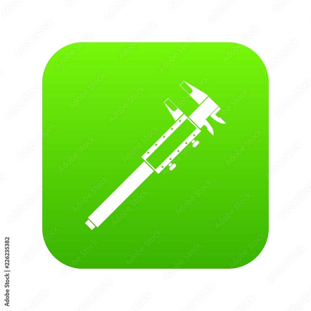 Vernier caliper icon digital green for any design isolated on white vector illustration Vernier caliper icon digital green for any design isolated on white vector illustration