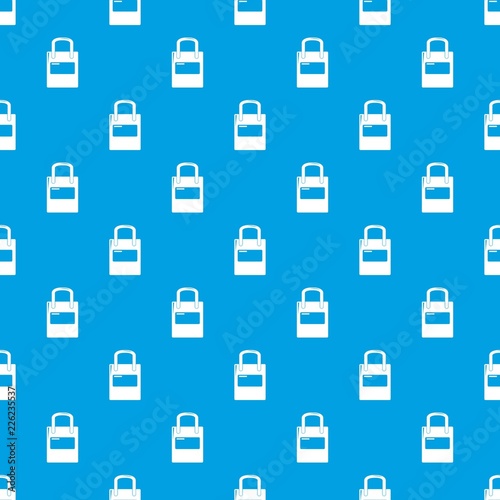 Eco bag pattern vector seamless blue repeat for any use