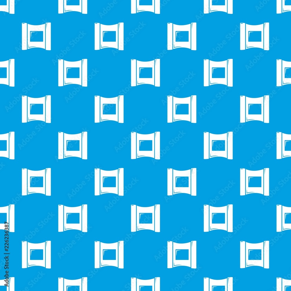 Wet wipes package pattern vector seamless blue repeat for any use