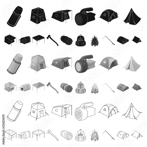 Different kinds of tents cartoon icons in set collection for design. Temporary shelter and housing vector symbol stock web illustration.