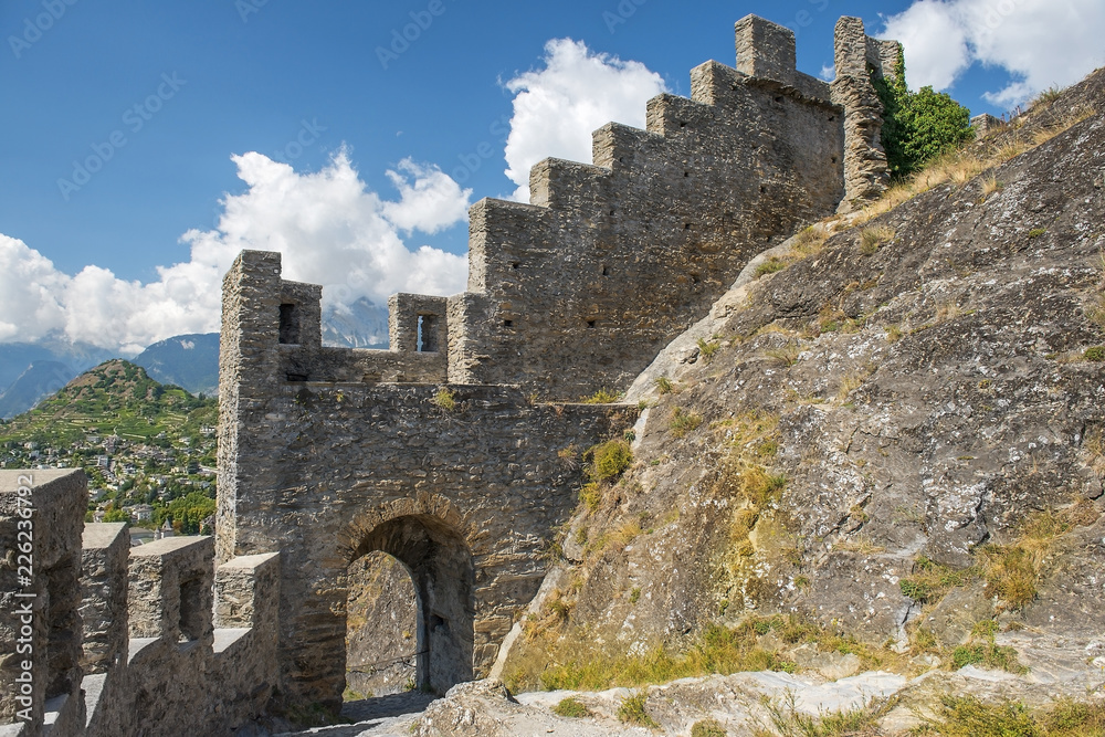 Castle Tourbillon in Sion, Canton of Valais, Switzerland