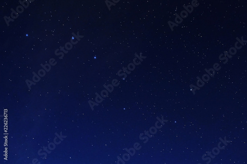Stars on a dark blue sky at night. Great Bear constellation.