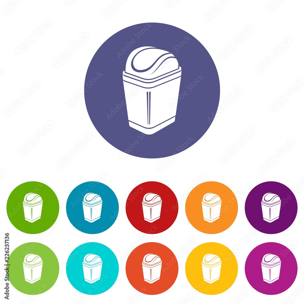 Plastic bin icon. Simple illustration of plastic bin vector icon for web