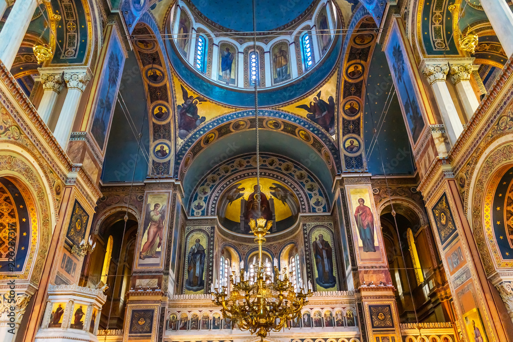 Metropolitan Basilica Dome Greek Orthodox Cathedral Athens Greece