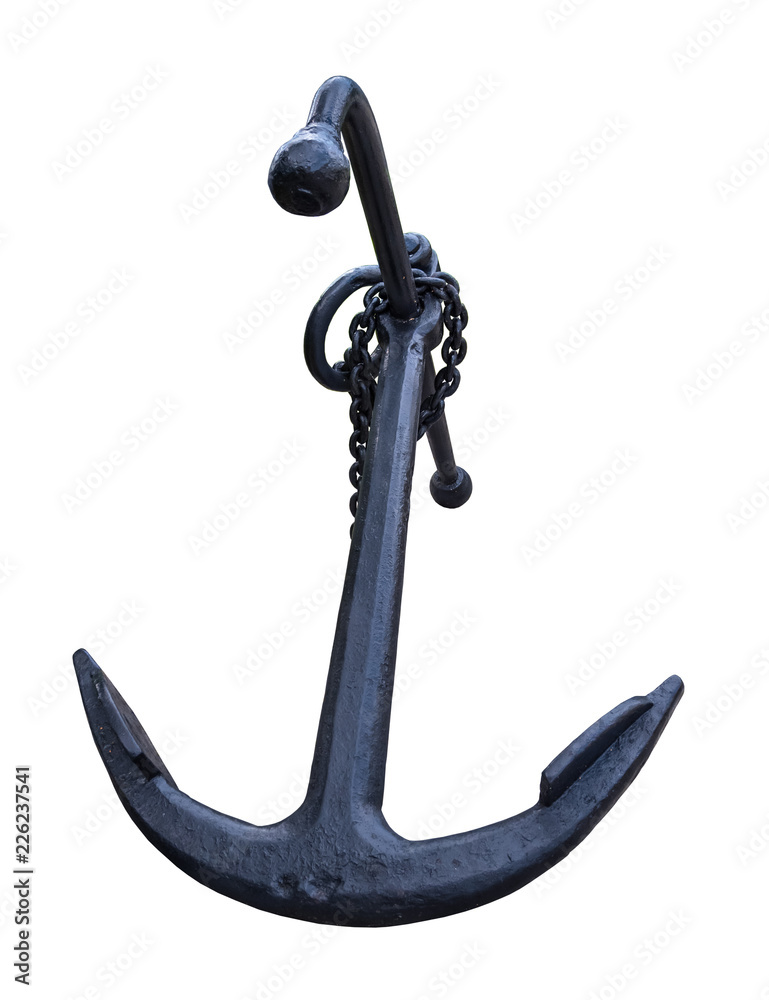 Old ship anchor, Isolate Stock Photo | Adobe Stock