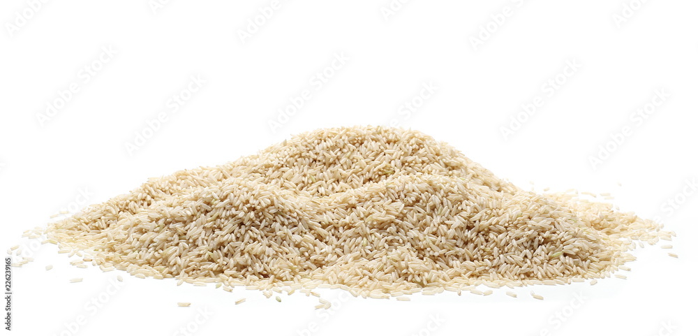 Integral rice pile isolated on white background Integral rice pile isolated on white background