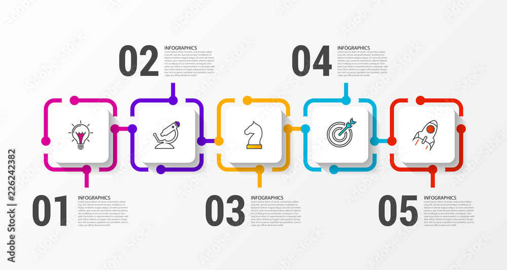 Infographic design template. Creative concept with 5 steps