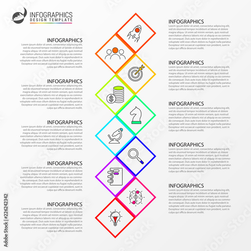 Infographic design template. Creative concept with 10 steps