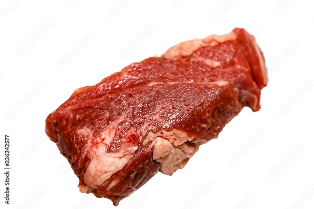 Raw marbled beef, brisket lying on white background. Isolated. Raw marbled beef, brisket lying on white background. Isolated.
