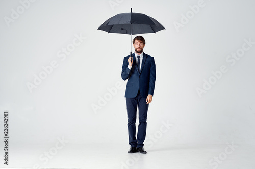 business man with an umbrella