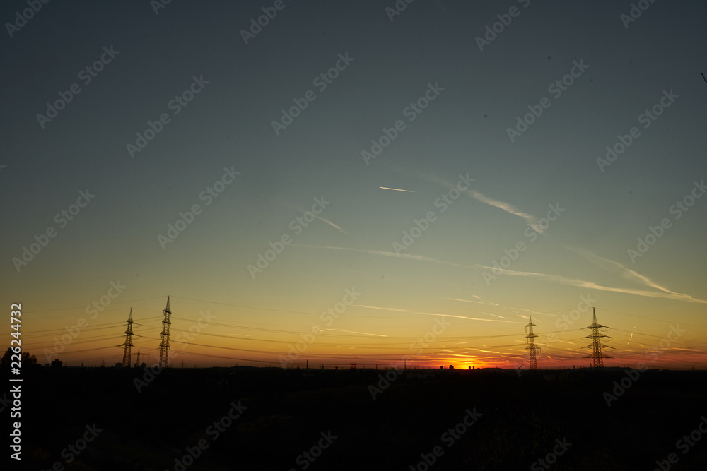 Fototapeta premium Halde Pluto, Wanne-Eickel im Abendlicht