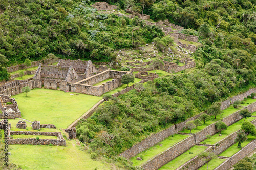 Peru - Choquequirao lost ruins (mini - Machu Picchu), remote, spectacular the Inca ruins near Cuzco photo