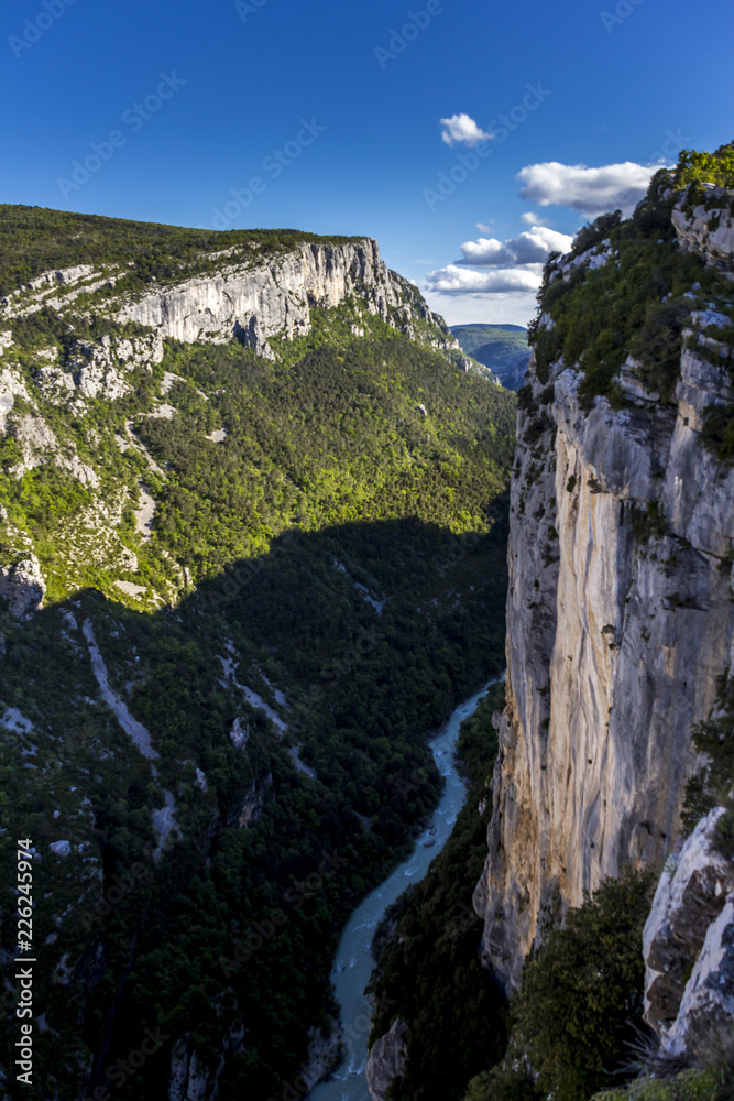Fototapeta premium View oiver the Gorges the Verdun in the south of France in summer.