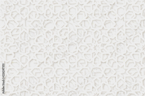 Arabic pattern background. Islamic ornament vector. Geometric 3d shape. Texture arabian traditional motif