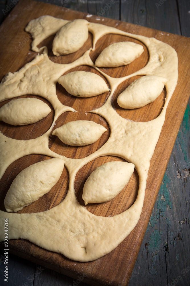 pies on a cutting board