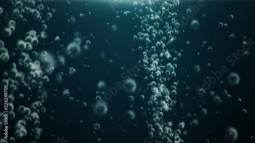 Wallpaper Mural Abstract background with animation of flow bubbles in water. Animation of seamless loop. Torontodigital.ca