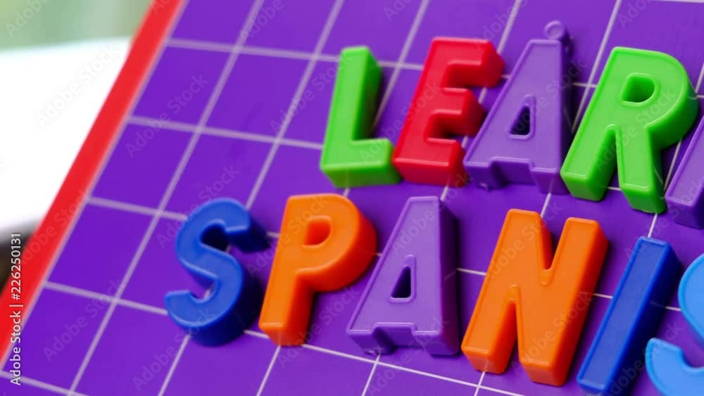 learn spanish language alphabet on magnets letters