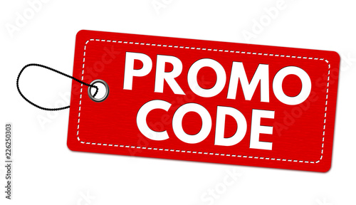 Promo code label or price tag