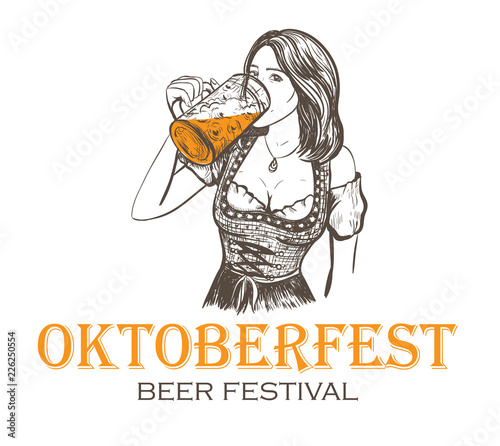 Sexy Girl drinks beer. the woman is drinking beer