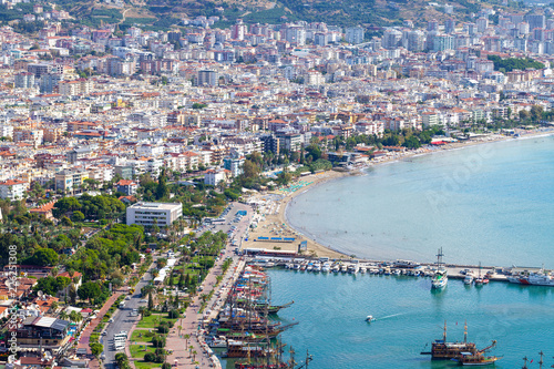 Panorama view from the coast of Antalya / Turkey