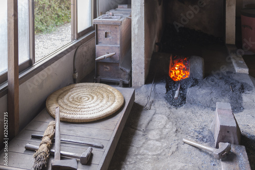 Fotografie Traditional Japanese forge