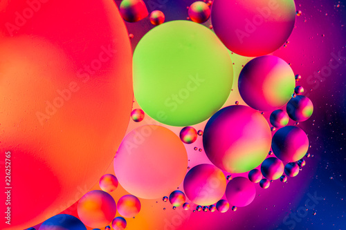 Space or planets universe cosmic abstract background. Abstract molecule sctructure. Water bubbles. Macro shot of air or molecule. Abstract space background. Selective focus