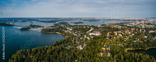 View from the sky of Lauttasaari Helsinki, Finland