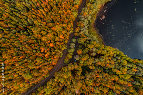 Aerial view from Liesjärvi National Park, Finland photo